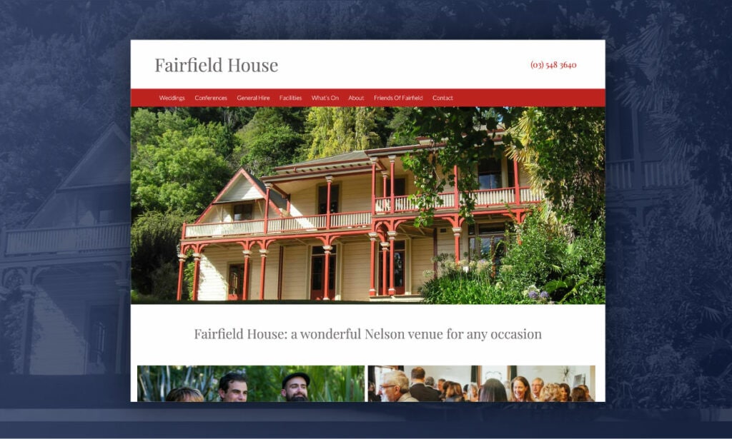 Website design for Fairfield House