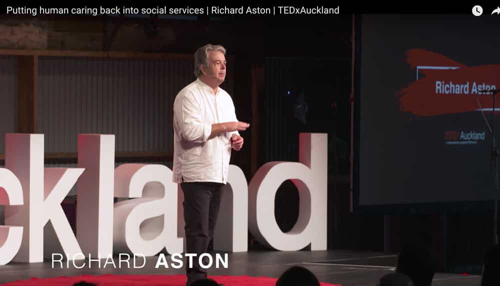 Richard Aston giving a TED Talk in Auckland