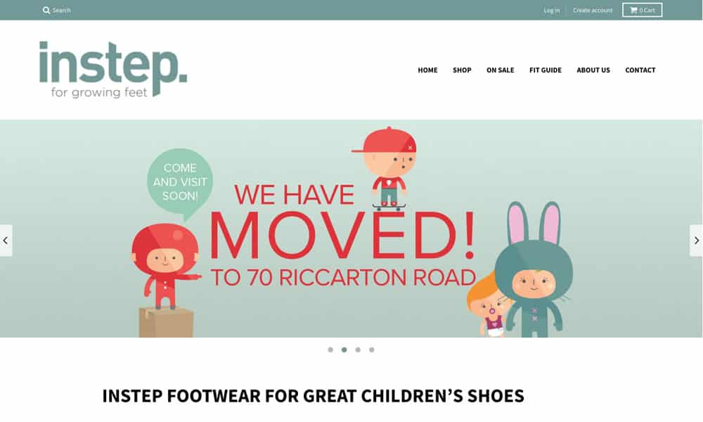 Instep Footwear online shop in Shopify