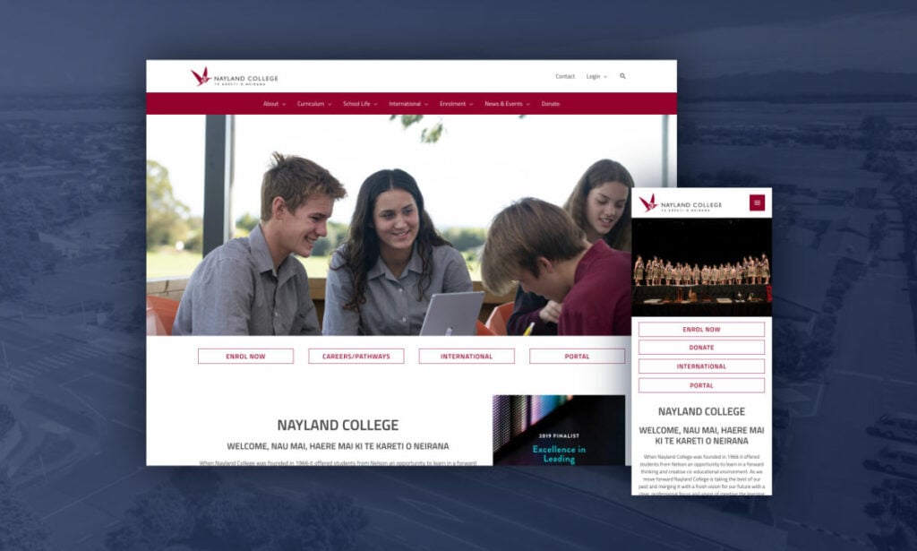 Website design for Nayland College