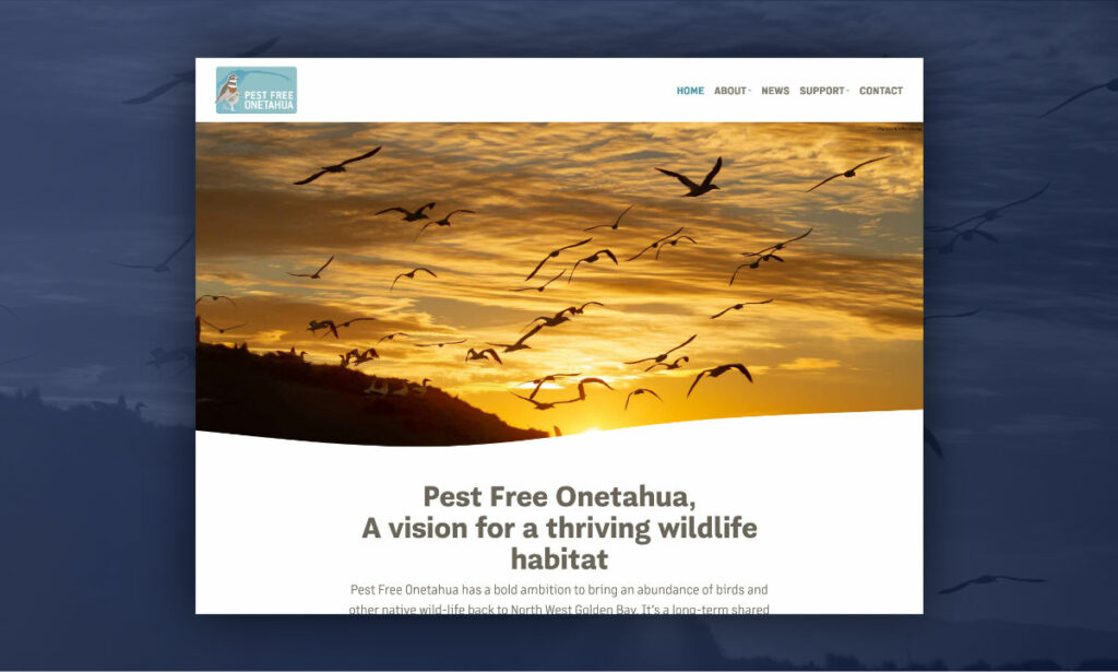 Website design for Pest Free Onetahua