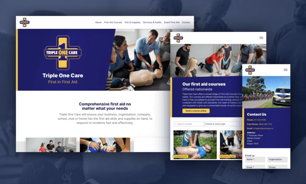 Website design for Triple One Care