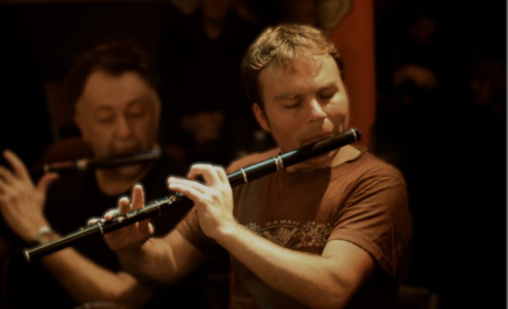 Brendyn Montgomery playing flute