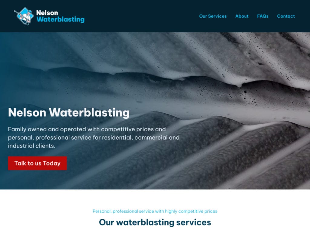 nelson waterblasting desktop